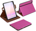 DTTO for iPad A16 Case iPad 11th / 10th Generation Case (2025/2022) 360 Degree Rotating Premium Leather Folio Stand Cover with Pencil Holder Rose Red