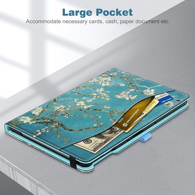 Fintie Case for Google Pixel Tablet 11 Inch 2023 Release Multi-Angle Viewing Protective Stand Cover with Pocket &amp Pencil Holder Compatible with Charging Speaker Dock Blossom