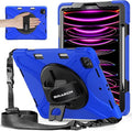 BRAECNstock Case for Apple iPad Air 13 inch (M4/M3/M2)/ iPad Pro 12.9 inch 6th/5th/4th/3rd Gen Shockproof Protective Kids Case with Pencil Holder 360° Rotating Stand&ampHand Strap Shoulder Strap