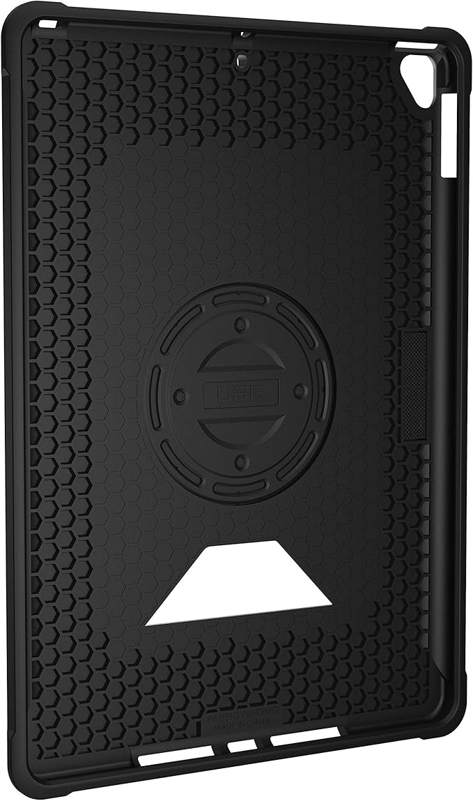 URBAN ARMOR GEAR UAG Designed for iPad 10.2 Case Black 9th Generation 2021 &amp 8th Gen 2020 w/Hand Strap Thin Slim Durable Protective Cover w/Pencil Holder &amp Asset Tag Window Metropolis Series