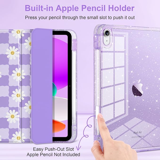 Cool Flower & Purple Checkerboard