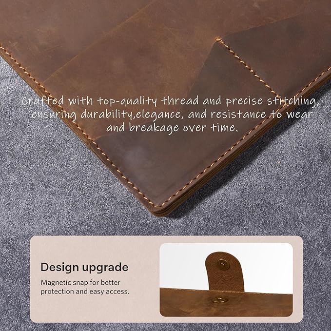 CoBak Premium PU Leather Case for 10.3 Remarkable 2 Tablet (2020) - Folder Design Slim Hard Shell with Pen HolderHandmade Genuine Leather