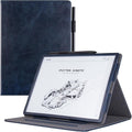 BOZHUORUI Protective Folio Case for iFLYTEK AINOTE 2 10.65-inch Paper TabletMulti-Angle Adjustable StandPremium PU Leather Sleeve Cover with Auto Sleep/Wake &amp Hand Strap (Dark Blue)