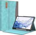 Fintie Case for Samsung Galaxy Tab S8/Tab S7 11 Inch (Model SM-X700/X706/T870/T875/T878) with Built-in S Pen Holder Multiple Angle Portfolio Business Cover with Pocket Auto Sleep/Wake Turquoise