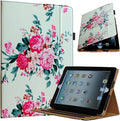 Case for iPad 10.2 9th 8th 7th Generation Multi Stand Folio Smart Cover with Pocket Auto Wake Up/Sleep for 2021/2020/2019 A2602 A2603 A2604 A2270 A2428 A2429 A2197 A2200 (Green Pink Flower)