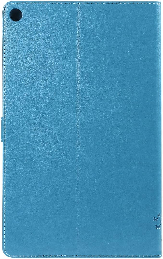 Folio Case for All-New Fire HD 10 2019/2017/2015 Techcircle Slim Light Magnetic Flip Wallet Protective Cover with Card Slots &amp Money Pocket for Amazon Fire HD 10.1 9th/7th/5th Generation Blue