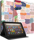 for Amazon Kindle Fire HD 8/8 Plus Tablet Case 10th/12th Generation for Women Girls Folio Cover Cute Fashion Design Girly Kawaii Quotes Pretty Unique Teens Cases for Kindle Fire Case 8 Inch