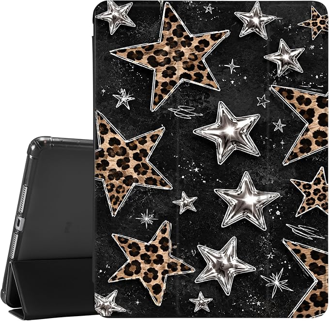 Black-Leopard Print Stars
