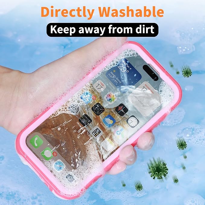 Cozycase Compatible with Waterproof iPhone 11 case Built-in Screen Protector Full-Body Rugged Bumper Sealed Case Cover Shockproof Dustproof Waterproof Case for iPhone 11 6.1 inch (Pink)