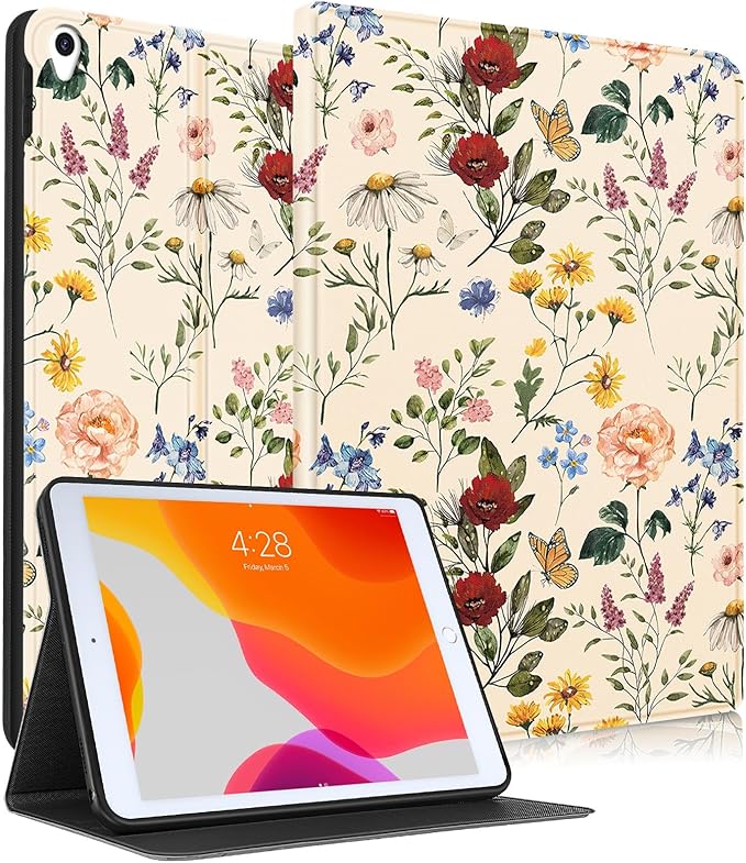 for iPad Air 3rd Generation Case for Apple iPad Pro 10.5 Inch Case Cute Kids Women Girls Teens Girly Kawaii Folio Floral Pretty Unique Design Cover for iPad Air 3 Gen 2019 Pro 10.5 Cases