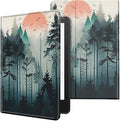 Case for All-New Kindle Paperwhite 12th Generation 7 inch 2024 &amp Kindle Colorsoft Signature Edition 2024 Lightweight Protective PU Leather Smart Stand Cover with Auto Wake Sleep - Forest Tree