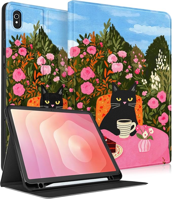 Black Cat and Floral