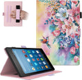 Dteck for Fire HD 8 Tablet Case (8th/7th/6th Generation-2018/2017/2016 Release) 8 Slim Folio Case with Auto Sleep Wake &amp Stand Function Hand Strap Protective PU Leather Cute Cover Pink Blosso