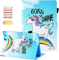 Kindle Fire HD 10 Tablet Case 9th and 7th Generation with Pencil Cards Holder UUcovers Smart Folio Stand Synthetic Leather Cover [Auto Wake/Sleep] for Amazon Fire HD 10.1 Inch 2019/2017 Blue Horse