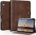 Leather Case for iPad A16 11th Gen 11 InchiPad 10th Gen. 10.9 Inch Premium Leather Folio Cover with Apple Pencil Holder Auto Wake/Sleep Adjustable Stand Magnetic ClosureDark Brown