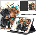 Case for Samsung Galaxy Tab S10 Lite / S10 FE / S9 FE 10.9-Inch Slim PU Leather Multiple-Angles Stand Full-Body Cover with Auto Wake/Sleep for Galaxy Tab 10.9 Cute Cow