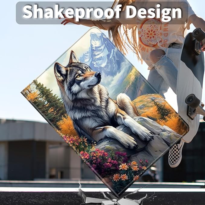 Case for Amazon Kindle Fire HD 10 and Fire HD 10 Plus 10.1 Tablet Case (13th/11th Generation 2023/2021 Release) Slim Fit PU Leather Cover with Auto Sleep/Wake - Deep Forest Wolf