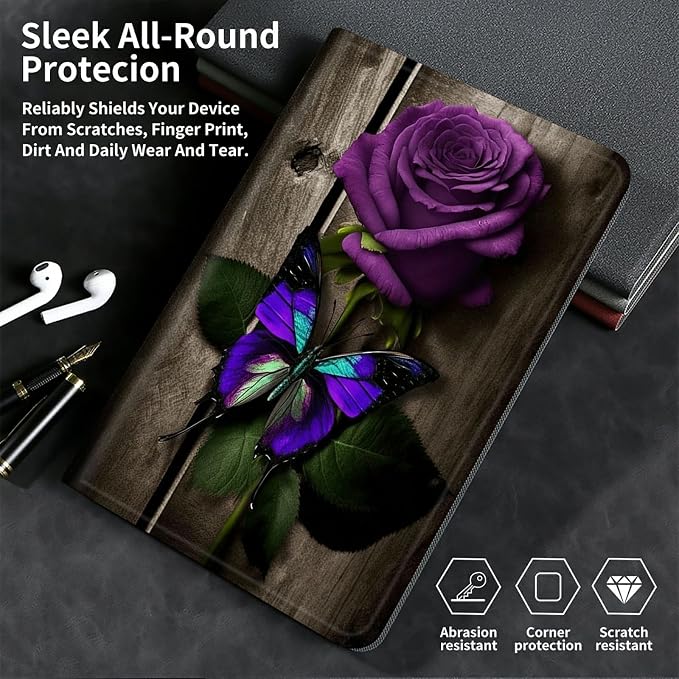 Purple Rose & Butterfly