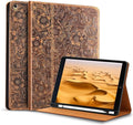 Gexmil Leather Case for iPad air 10.5 Inch (3rd Gen.2019)iPad Pro 10.5 Inch(2017) with Built-in Apple Pencil HolderPremium Cowhide Folio CoverFloral Brown