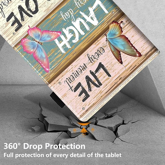 Case for Amazon Fire HD 10 &amp HD 10 Plus Tablet 10.1 (13th/11th Generation 2023/2021 Release) Slim PU Leather Stand Cover with Auto Wake/Sleep - Inspirational Quote Live Laugh Love