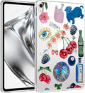 for iPad (A16) 11th Gen 2025 11/10th Gen 2022 10.9Cute Cherry Berries Crystal Clear CaseSlim Lightweight Anti-Scratch Soft TPU Bumper Hard Acrylic Back Cover for Women