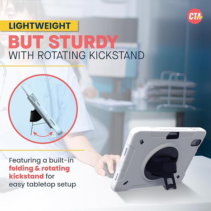 CTA Digital Hard Protective Case for iPad 10th Generation 10.9 inch - Premium Hard Kickstand Case with S-Pen Slot