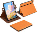DTTO for iPad A16 Case iPad 11th / 10th Generation Case (2025/2022) 360 Degree Rotating Premium Leather Folio Stand Cover with Pencil Holder New Orange