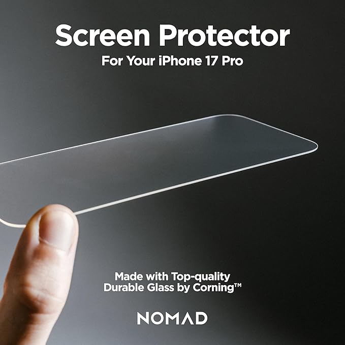 NOMAD Screen Protector compatible with iPhone 17 and iPhone 17 Pro