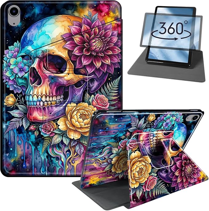 Colorful Floral Skull