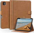 Case for iPad Pro 11 Inch4th/3rd/2nd/1st Generation(2022/2021/2020/2018) Genuine Leather Cover with Pencil HolderCowhide Folio CoverAuto Sleep/Wake Magnetic ClosureBrown