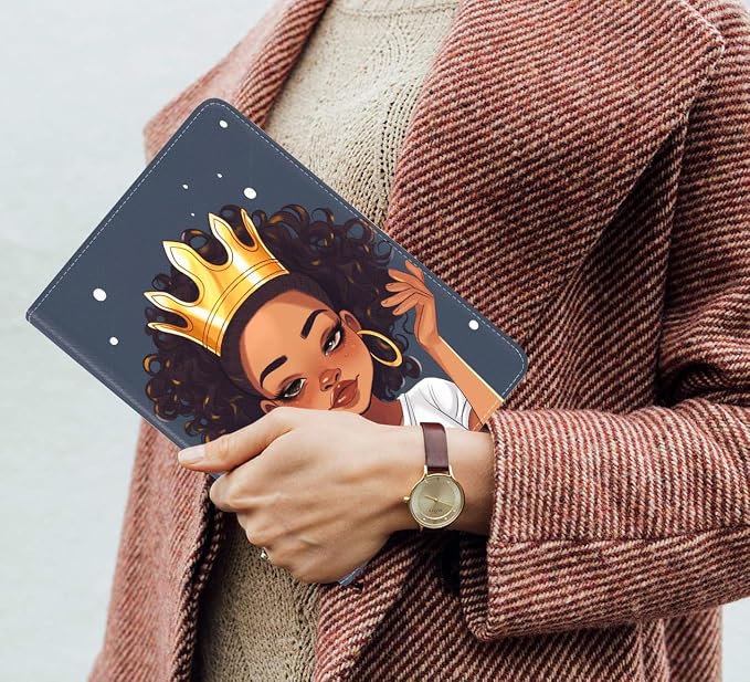 African American Girl Wearing Crown