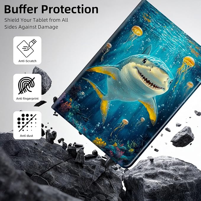 Smiling Shark with Jellyfish