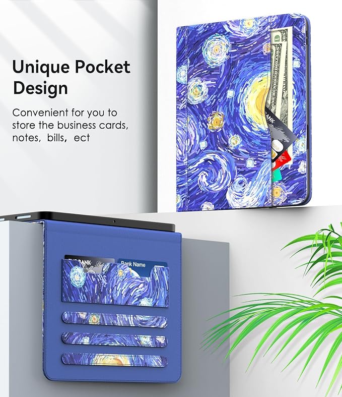 Case for iPad Air 11-inch M3/ M2 (2025/2024) iPad Air 5th/ 4th Generation 10.9'' (2022/2020) iPad Pro 11 (4th/3rd/2nd/1st Gen) Multi-Angle Stand Cover with Pencil Holder Starry Night