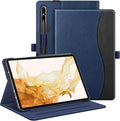 Fintie Case for Samsung Galaxy Tab S10+/ S9+/ S8+/ S7 FE/ S7+ 12.4 Inch Multi-Angle Viewing Protective Cover with Pocket Auto Sleep/Wake Navy