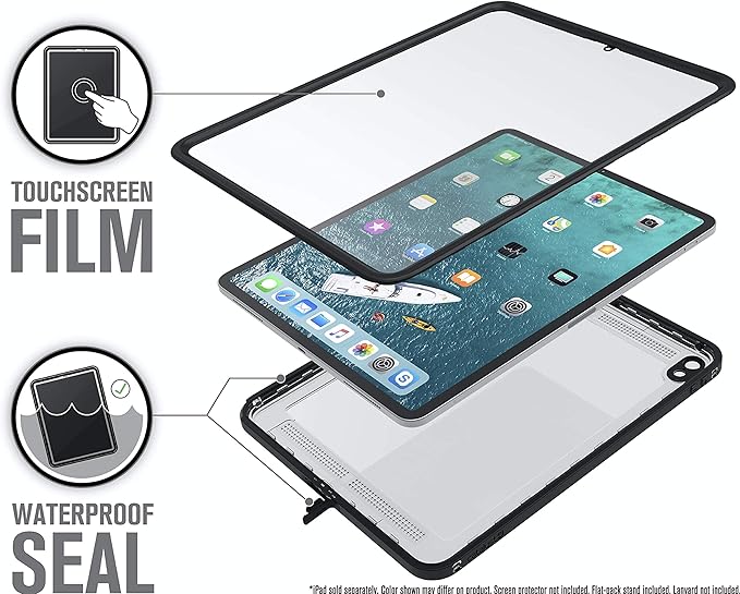 Catalyst Waterproof iPad Case for iPad Pro 11 2018 Waterproof 6.6 ft - Full Body Protection Heavy Duty Drop Proof 4ft Kickstand True Acoustic Sound Technology Built-in Screen Protector