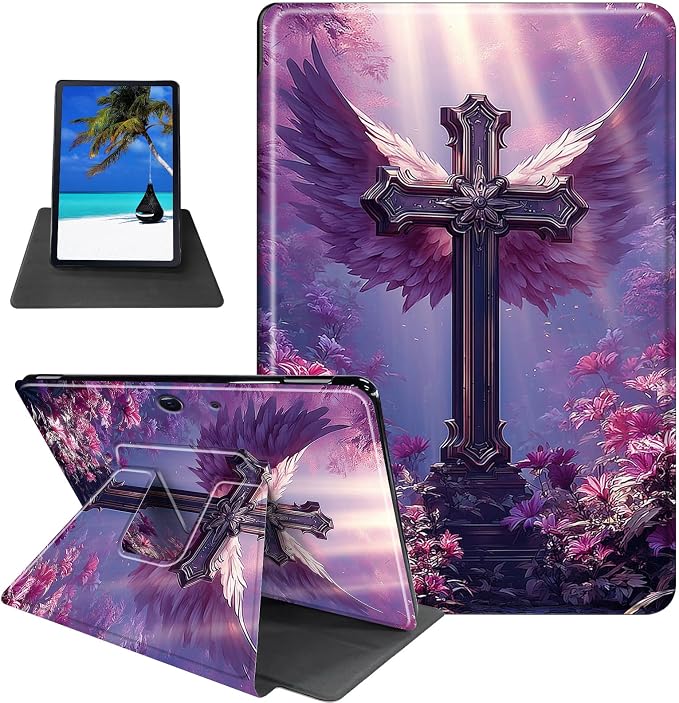 Purple Wings Flower,Cross Jesus