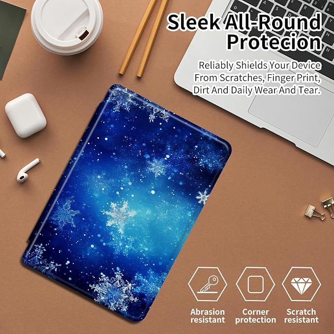Blue Snow Snowflakes