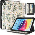 for iPad 10th Generation Case for iPad (A16) 11th Generation Case - Women Girls Cute Embroidered Folio Stand Cover with Pencil Holder &amp Card Slot Girly Kawaii Daisy Flowers Aesthetic Cases