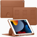VIKESI Case for iPad 9th / 8th / 7th Generation 10.2 inch (2021/2020/2019 Released)Multiple Angles Magnetic Stand CoverShockproof BackPencil Holderand Auto Sleep/WakeBrown