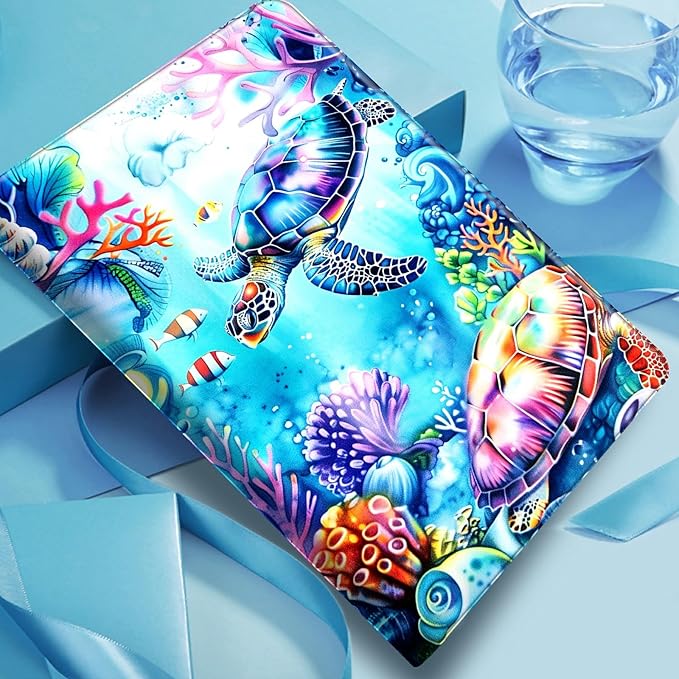 Case for iPad Pro 11 Inch Case (2024 Model 5th Gen) PU Leather Smart Protective Cover with Auto Sleep/Wake for iPad Pro 11 2024Watercolor Turtle