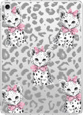 for 11 iPad Pro 4th/3rd/2nd/1st Gen (2022/2021/2020/2018)Cute Leopard Cat Crystal Clear CaseSlim Lightweight Anti-Scratch Soft TPU Bumper Hard Acrylic Back Cover for Women