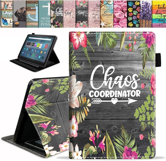 Chaos Coordinator Quote Colored Floral Wreath Print