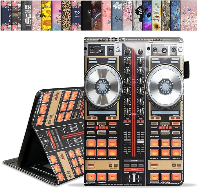 Case for All-New Amazon Fire HD 10 &amp 10 Plus Tablet 10.1 (13th/11th Generation 2023/2021 Release) Slim Stand Folio Cover with Card Slot &amp Auto Wake/Sleep - DJ Mixer Deck Controller