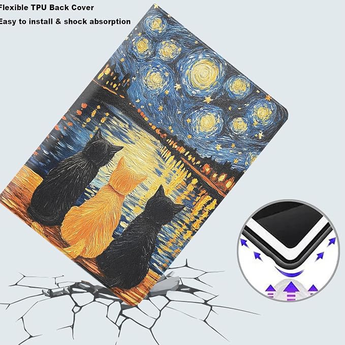 Van Gogh Starry Night Cat