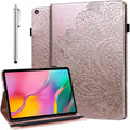 ALILANG Case for Kindle Fire HD 10 (9th Gen 2019/7th Gen 2017/5th Generation 2015) 10.1 Multiple Viewing Angles PU Leather Flip Stand Cover for Amazon Fire HD 10 Case -Rose Gold