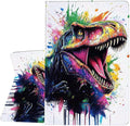 Case for Samsung Galaxy Tab A11 / Tab A9 8.7-Inch 2025/2023Slim Protective LeatherAuto Wake/SleepAdjustable Viewing Angle Stand.Watercolor Dinosaur