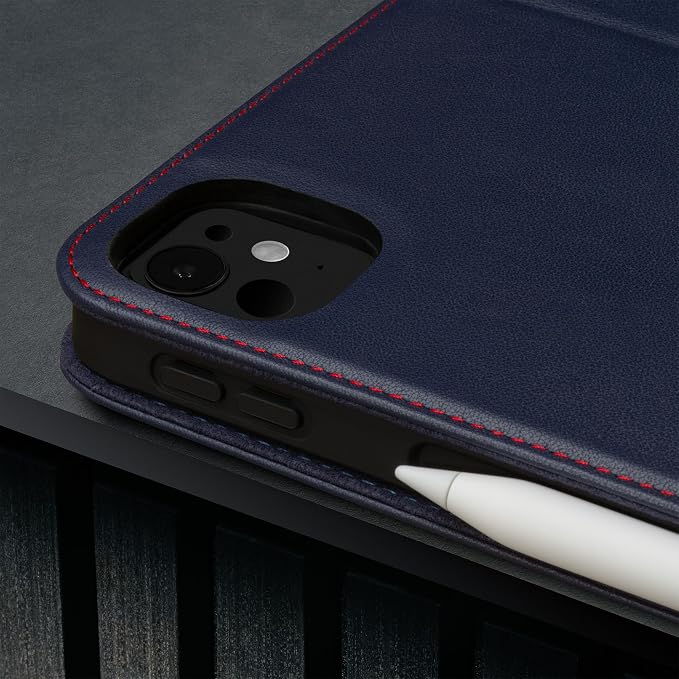 Navy Blue with Red Detail