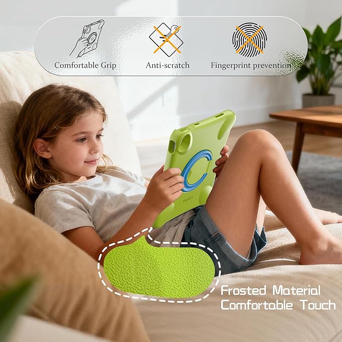 Pepkoo for iPad Air 13 inch Case for Kids with 360° Rotatable StandShockproof EVA Handle Cover for iPad Air 13 M3 2025 and M2 2024 Models