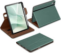 DTTO for iPad A16 Case iPad 11th / 10th Generation Case (2025/2022) 360 Degree Rotating Premium Leather Folio Stand Cover with Pencil Holder Midnight Green