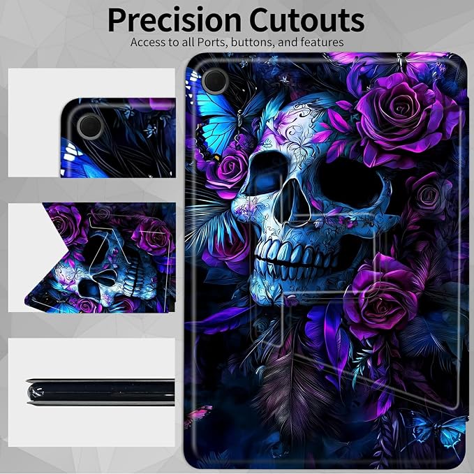 Purple And Blue Skull
